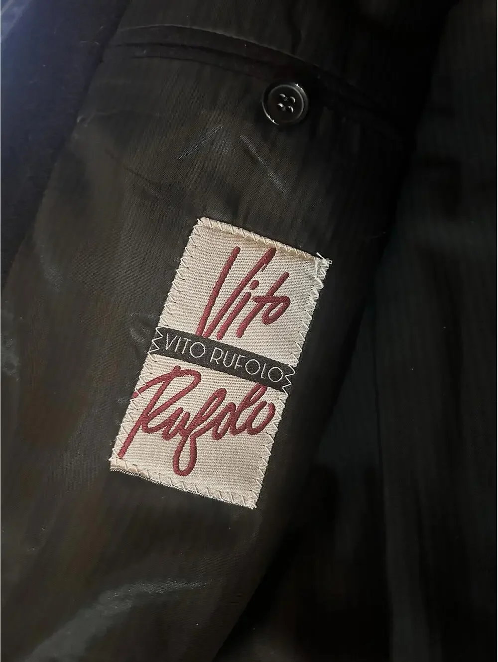 Vito Rufolo Blazer Mens 44 LN Black Cashmere And Wool Made In Italy